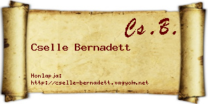 Cselle Bernadett névjegykártya